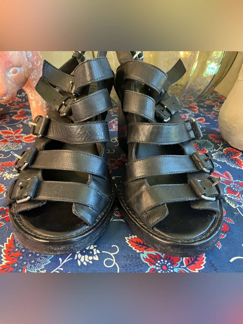 Ann Demeulemeester Vintage Gladiator Buckle Wedges 37 - Picture 11 of 11
